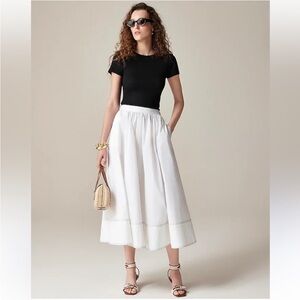J Crew Skirt 2 Contrast Stitch White